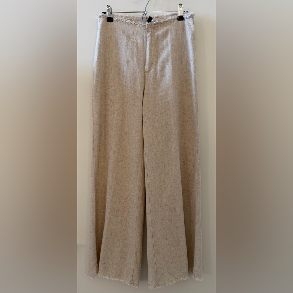 Divided by H&M Beige Linen Trousers